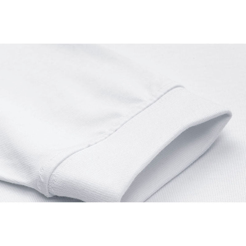 Langærmet t-shirt, Hvid