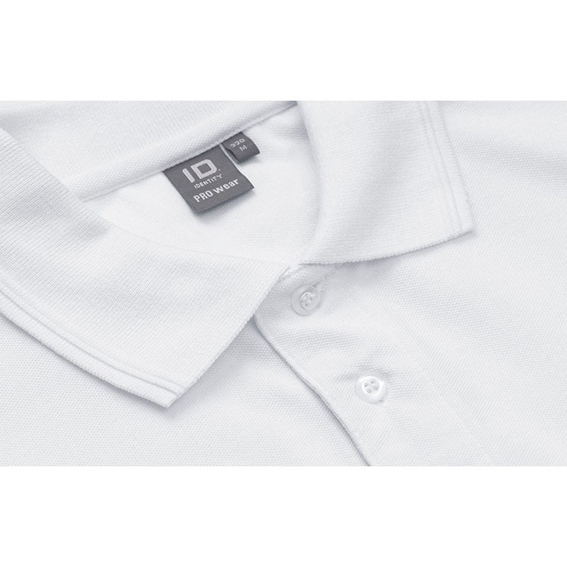 Poloshirt med lomme, Hvid