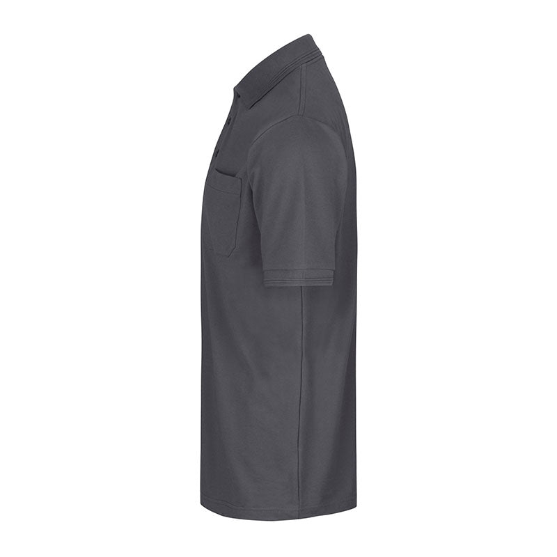 Poloshirt med lomme, Silvergrey