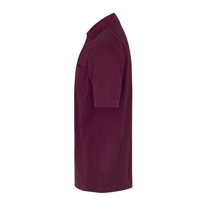 Poloshirt med lomme, Bordeaux