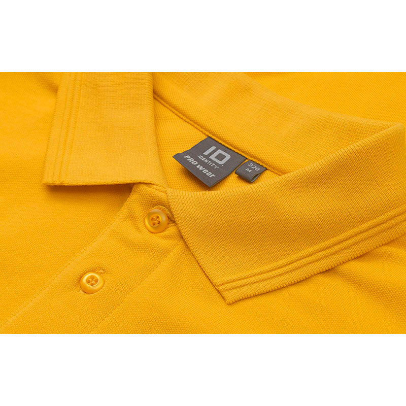 Poloshirt med lomme, Gul