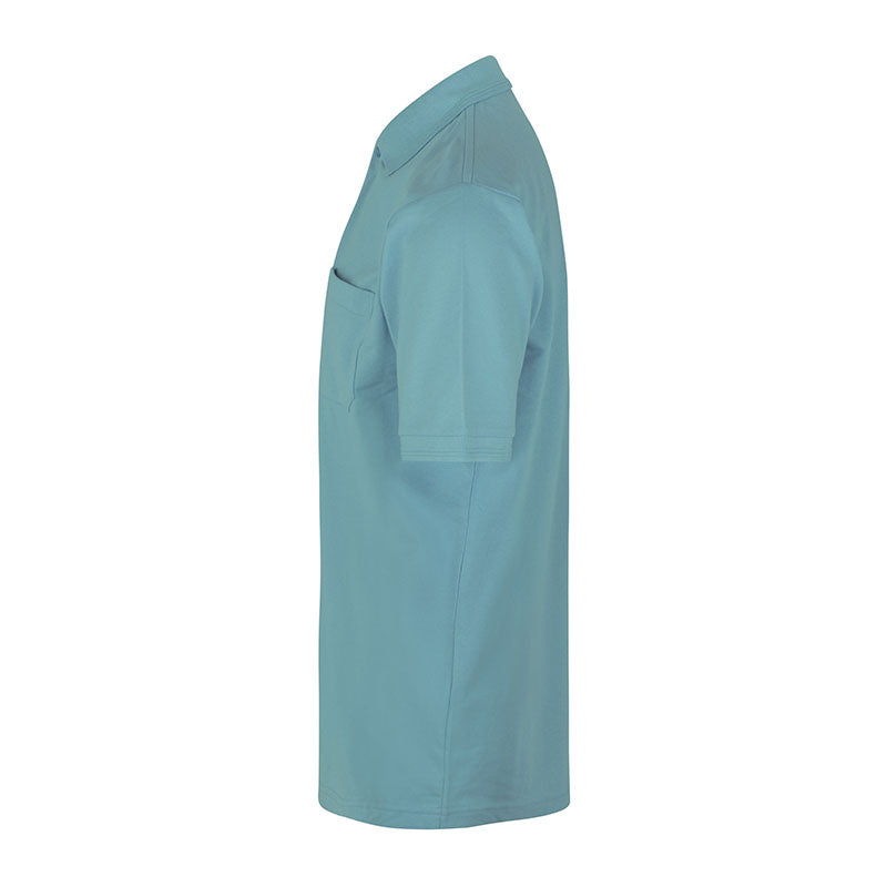 Poloshirt med lomme, Turkis