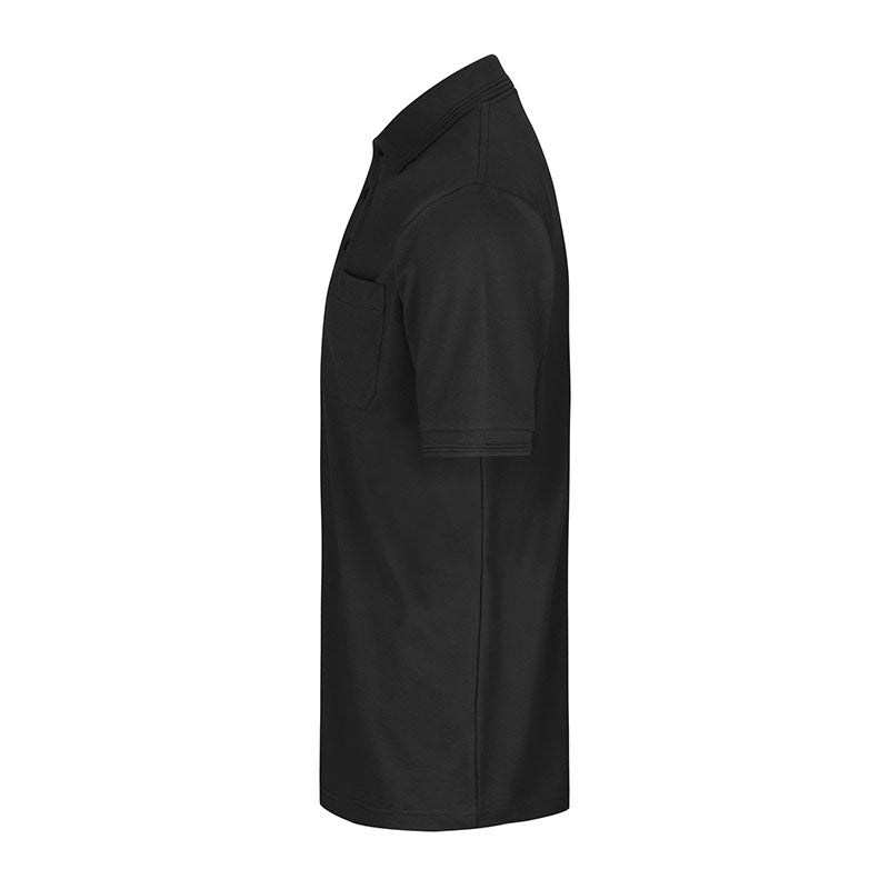 Poloshirt med lomme, Sort
