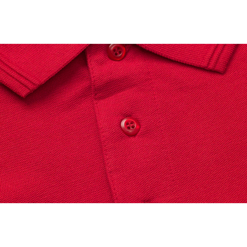 Poloshirt uden lomme, Rød
