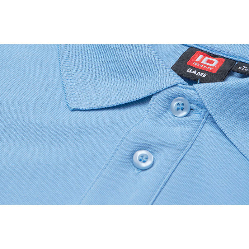 Poloshirt Stretch Herre, Lyseblå