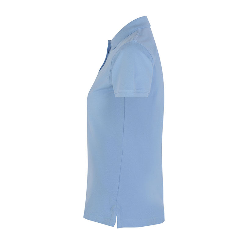 Poloshirt Stretch Dame, Lyseblå