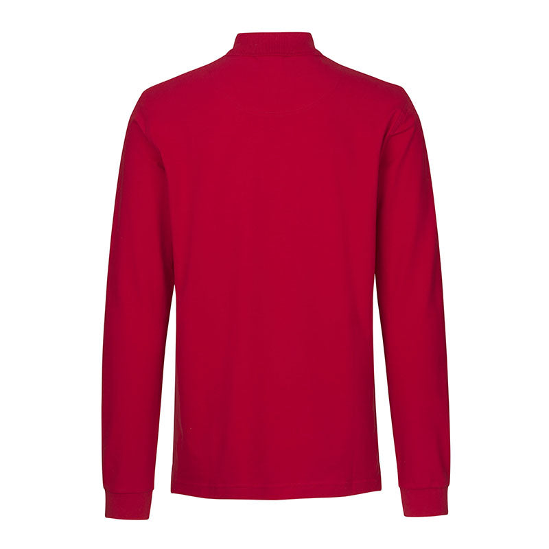 Langærmet Poloshirt Stretch Herre, Rød