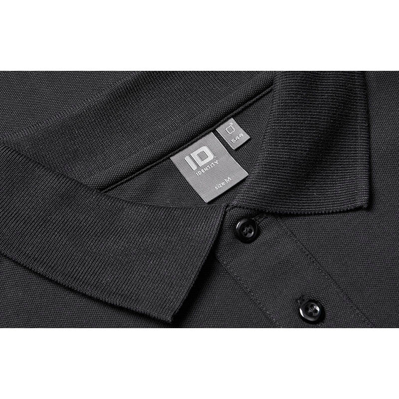 Langærmet Poloshirt Stretch Herre, Sort
