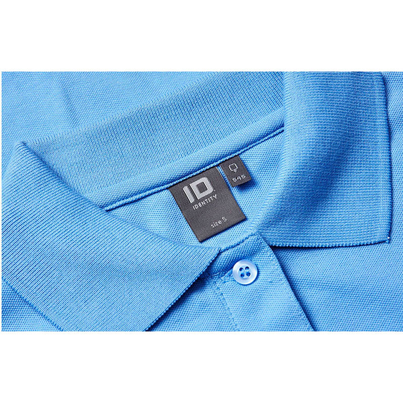 Langærmet Poloshirt Stretch Dame, Lyseblå