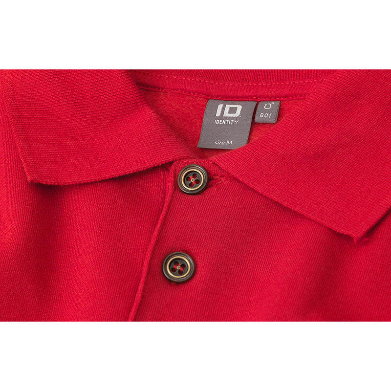 Polosweatshirt Herre, Rød