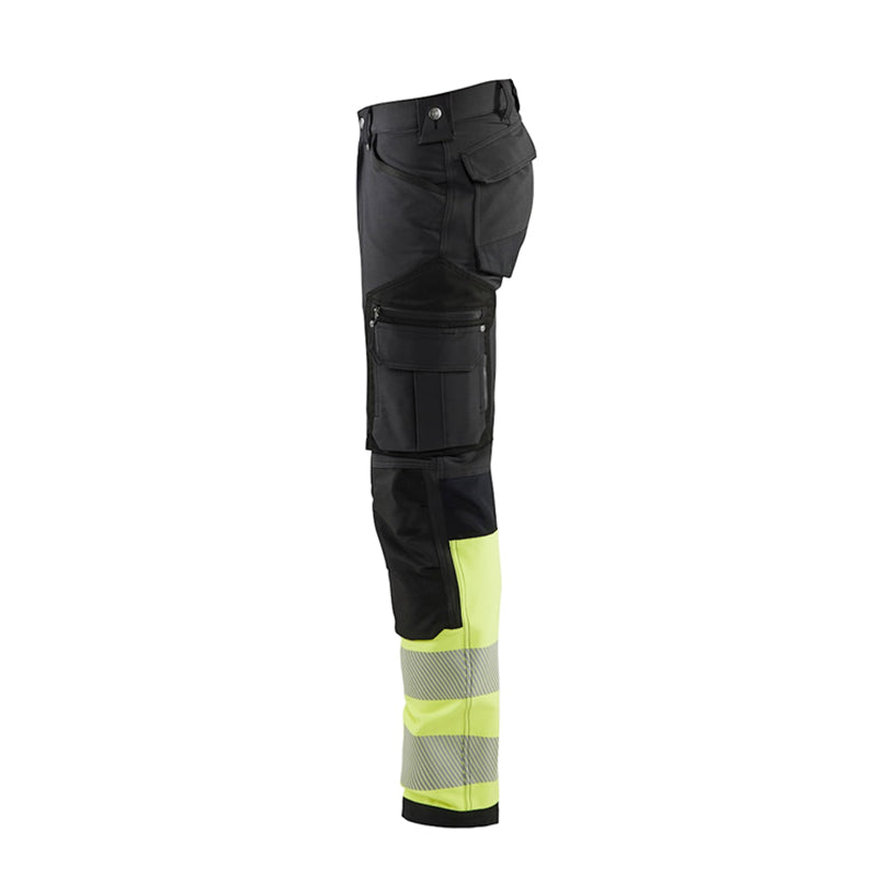 High vis buks 4-vejs stretch, Sort/Gul