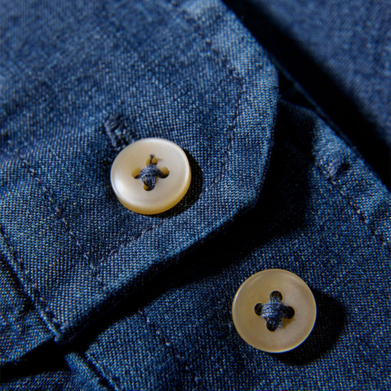 Casual Relaxed Fit skjorte, Blå