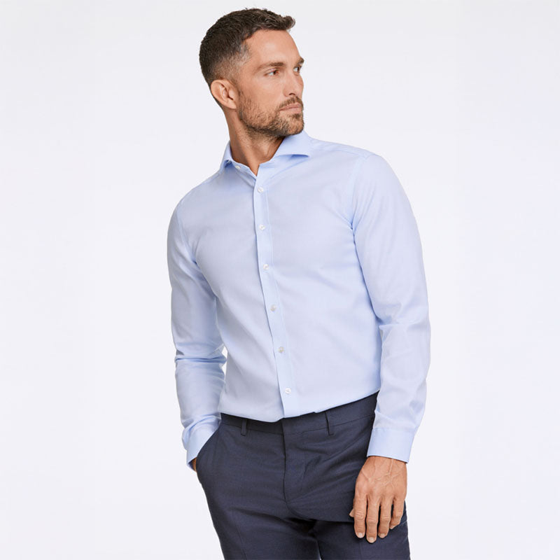 Teknisk skjorte Slim Fit, Lyseblå