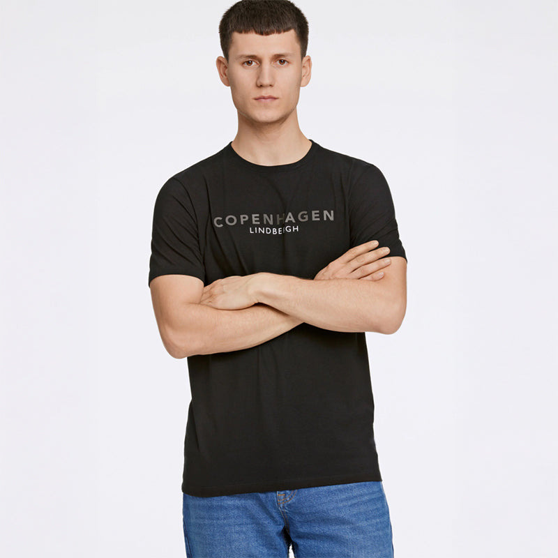 Copenhagen Print T-shirt, Sort