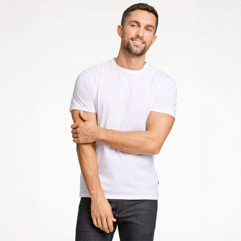 Bomulds t-shirt, Hvid