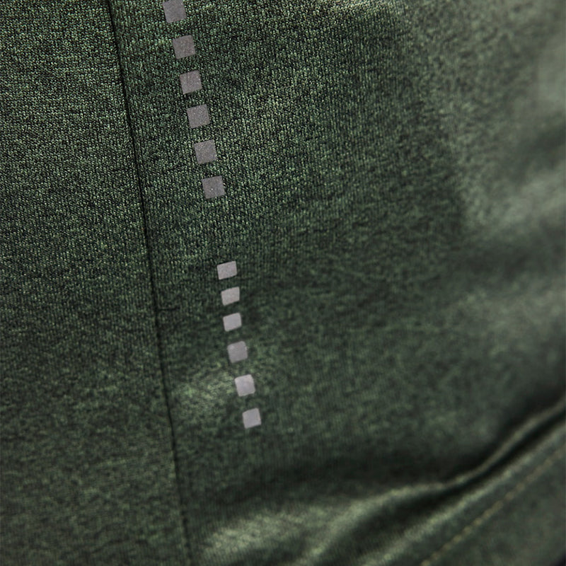 Sweatshirt full-zip, Grøn/Sort