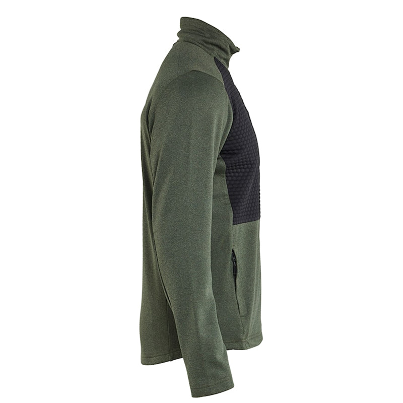 Sweatshirt full-zip, Grøn/Sort