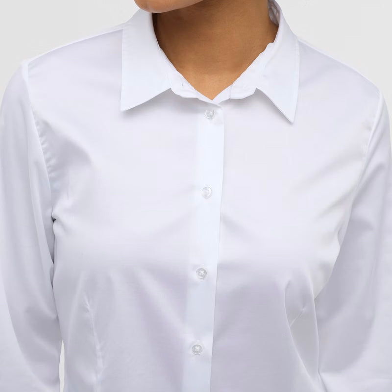Satin Shirt, Hvid