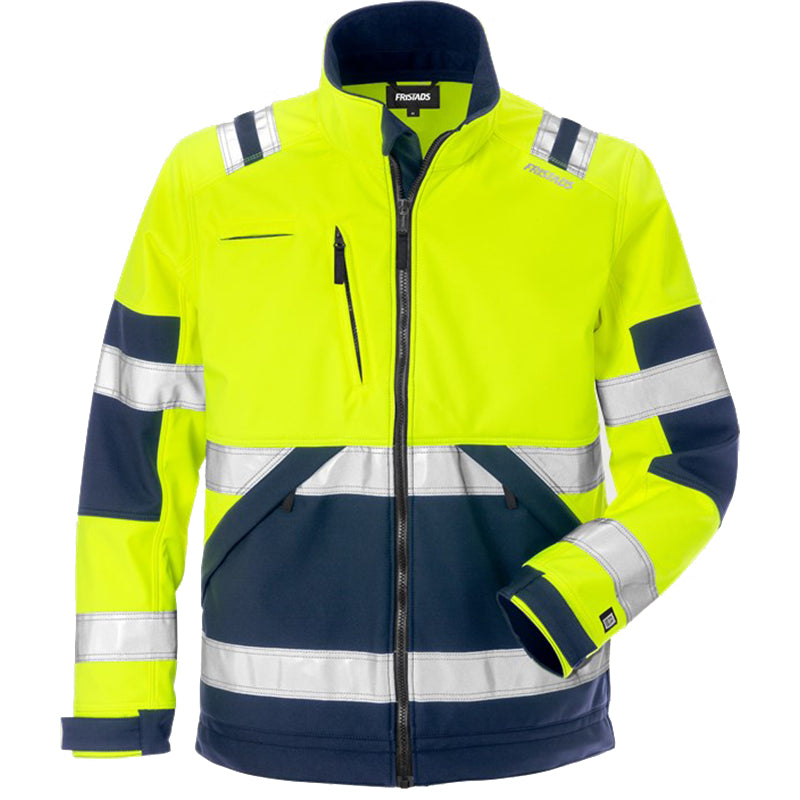 HI-Vis softshelljakke, Gul/Navy