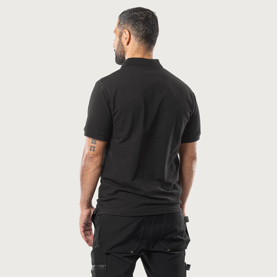 Acode Heavy poloshirt, Sort