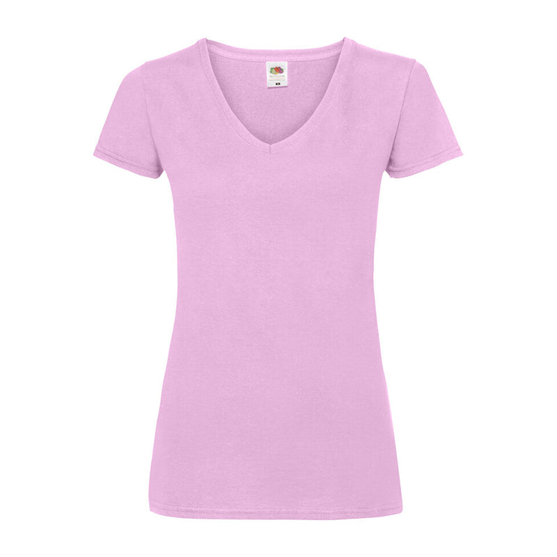 Ladies Valueweight V Neck T, Lyserød