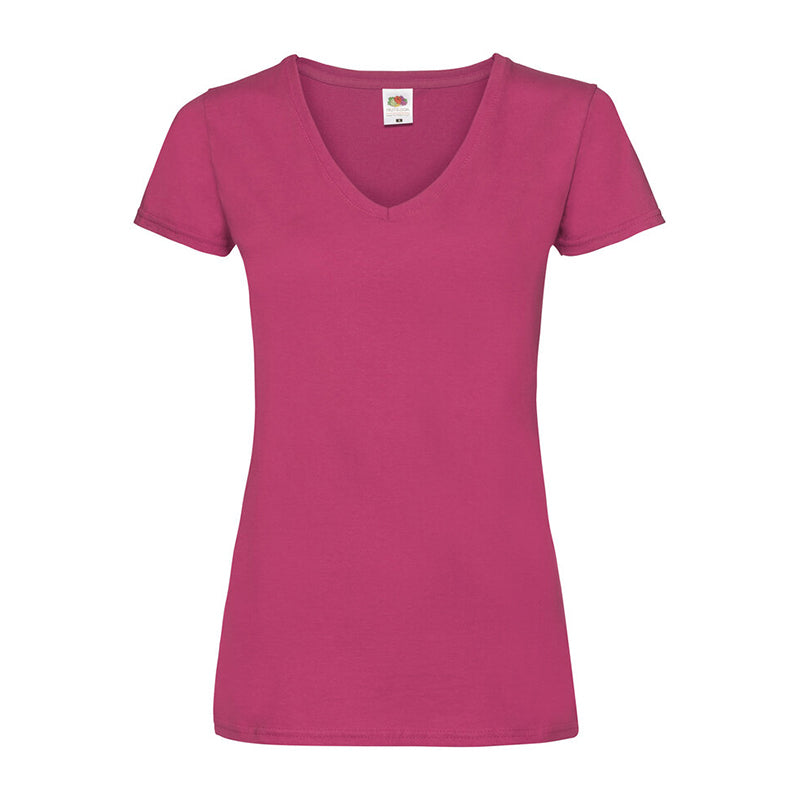 Ladies Valueweight V Neck T, Lyserød