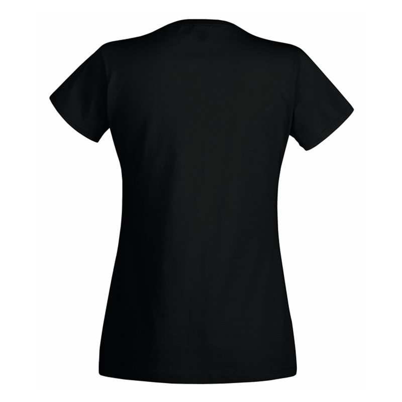 Ladies Valueweight V Neck T, Sort