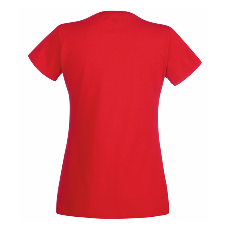 Ladies Valueweight V Neck T, Rød