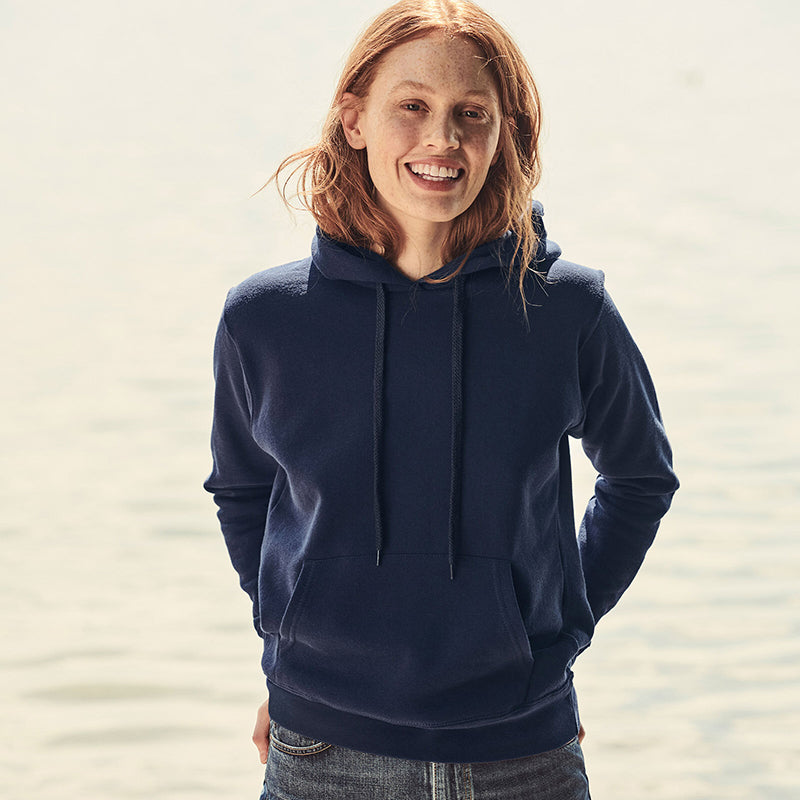 Ladies Classic Hooded Sweat, Sort