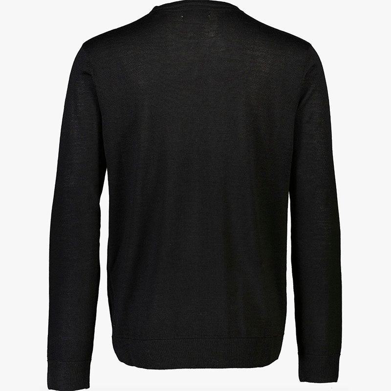 Striktrøje Merinould, Sort
