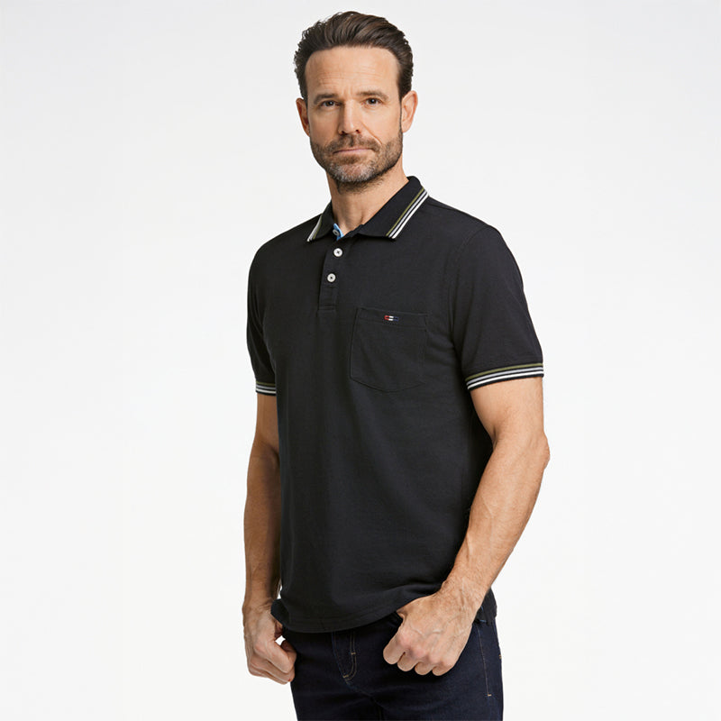Poloshirt Comfort Fit, Sort