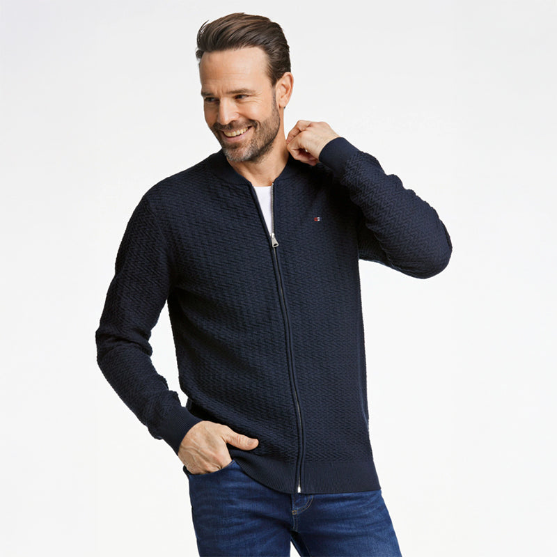 Cardigan Strukturstrik, Navy