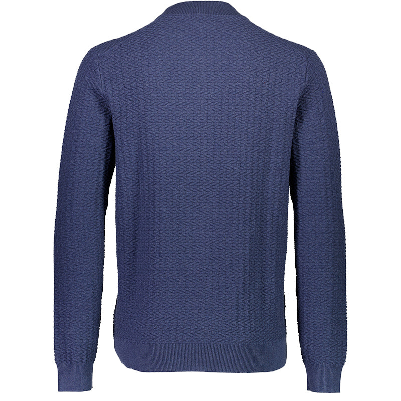 Cardigan Strukturstrik, Blåmeleret