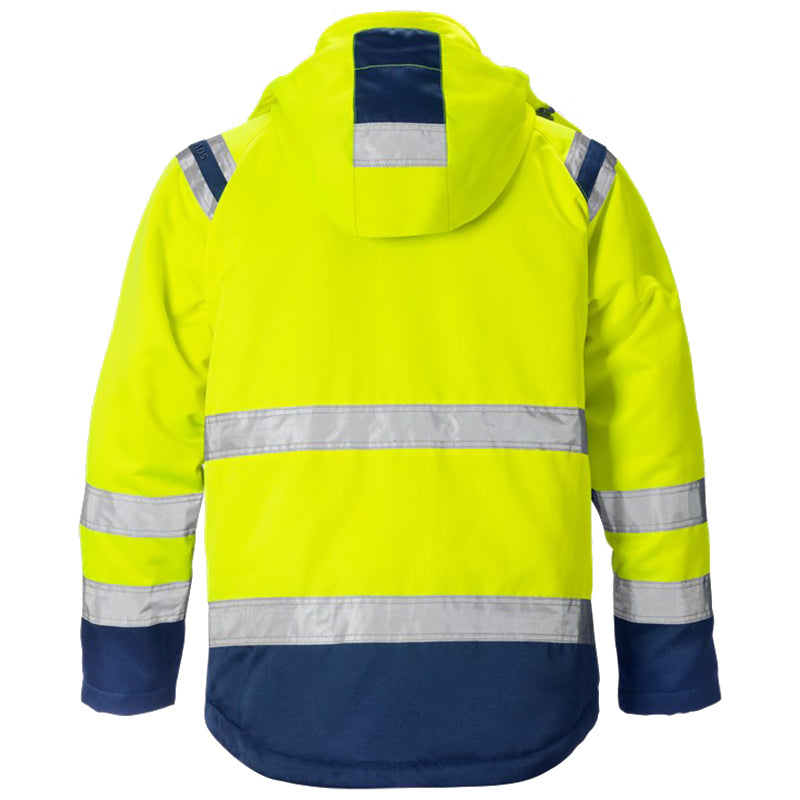 High vis vinterjakke kl.3, Gul/Navy