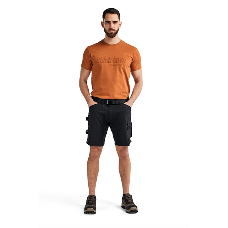 Håndværkershorts med stretch, Sort