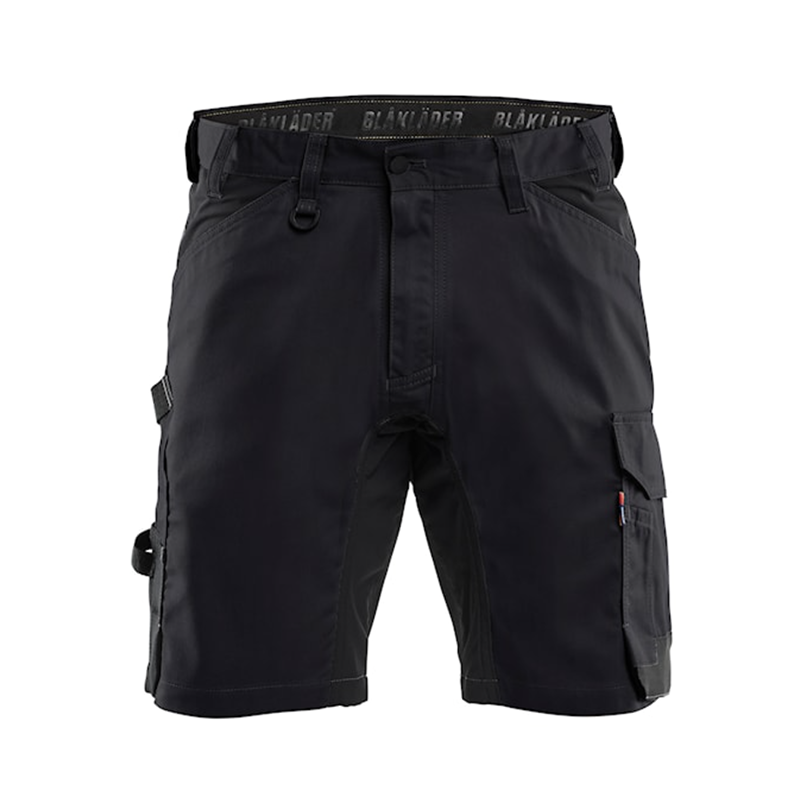 Håndværkershorts med stretch, Sort