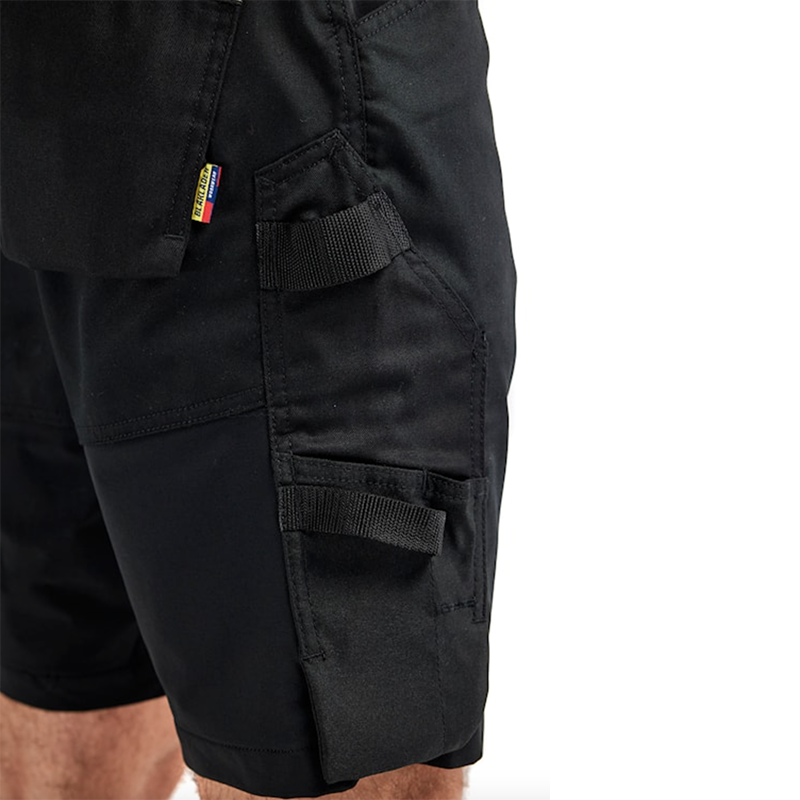 Håndværkershorts med stretch, Sort