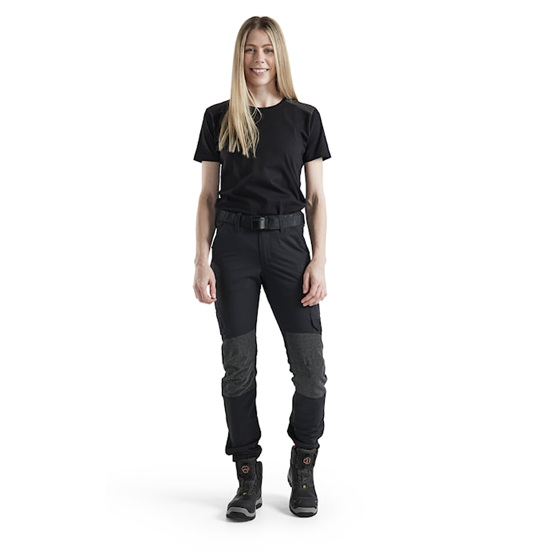 Dame servicebukser 4-vejs stretch, sort