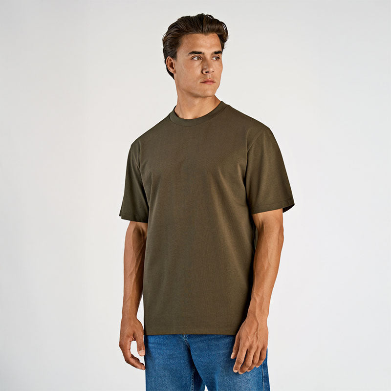 Oversize fit t-shirt, Mørkebrun