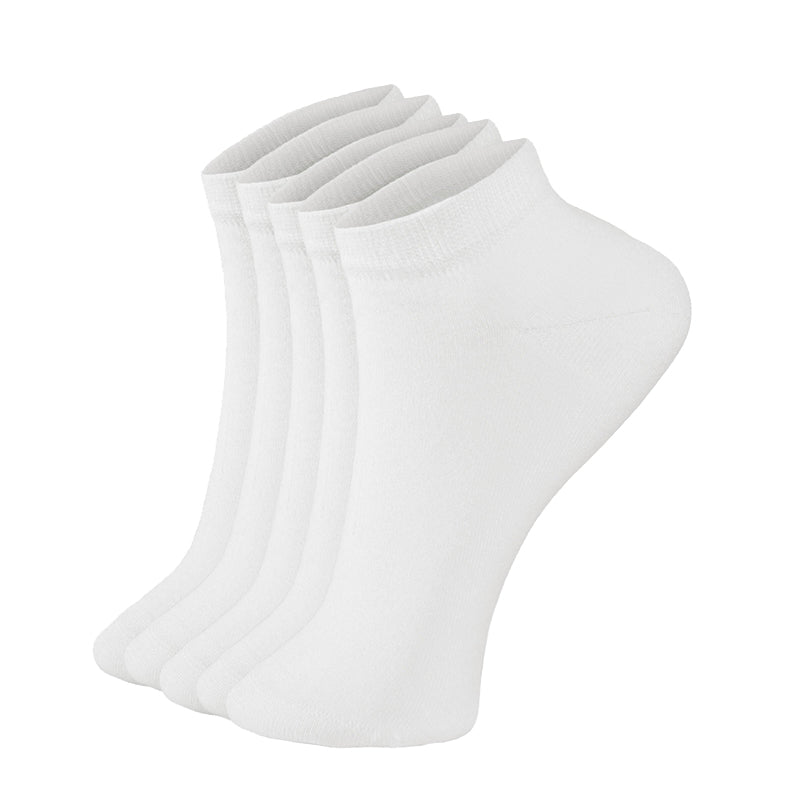 Ankelstrømper 5-pack, Hvid