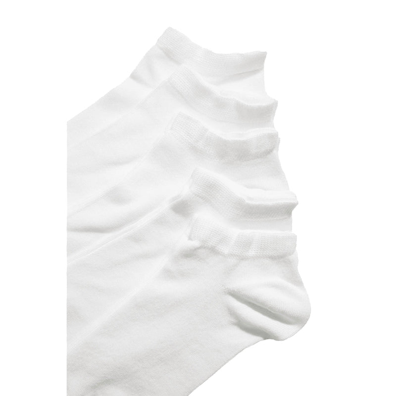 Ankelstrømper 5-pack, Hvid