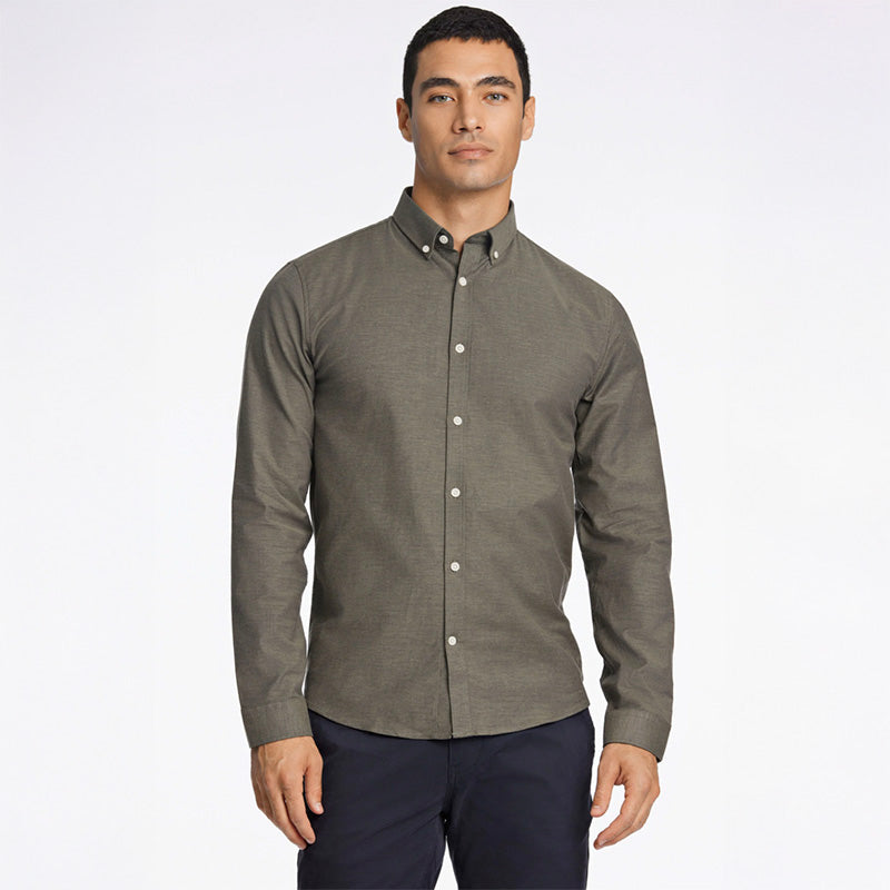 Oxford skjorte Slim Fit, Army