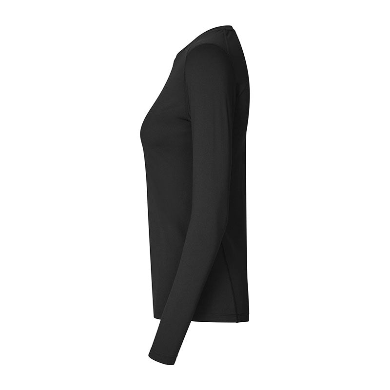 Langærmet Active t-shirt Dame, Sort