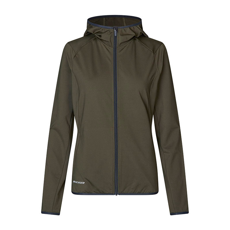Stretch Hoodie Dame, Oliven