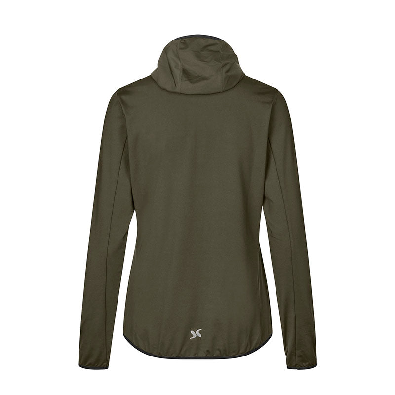 Stretch Hoodie Dame, Oliven