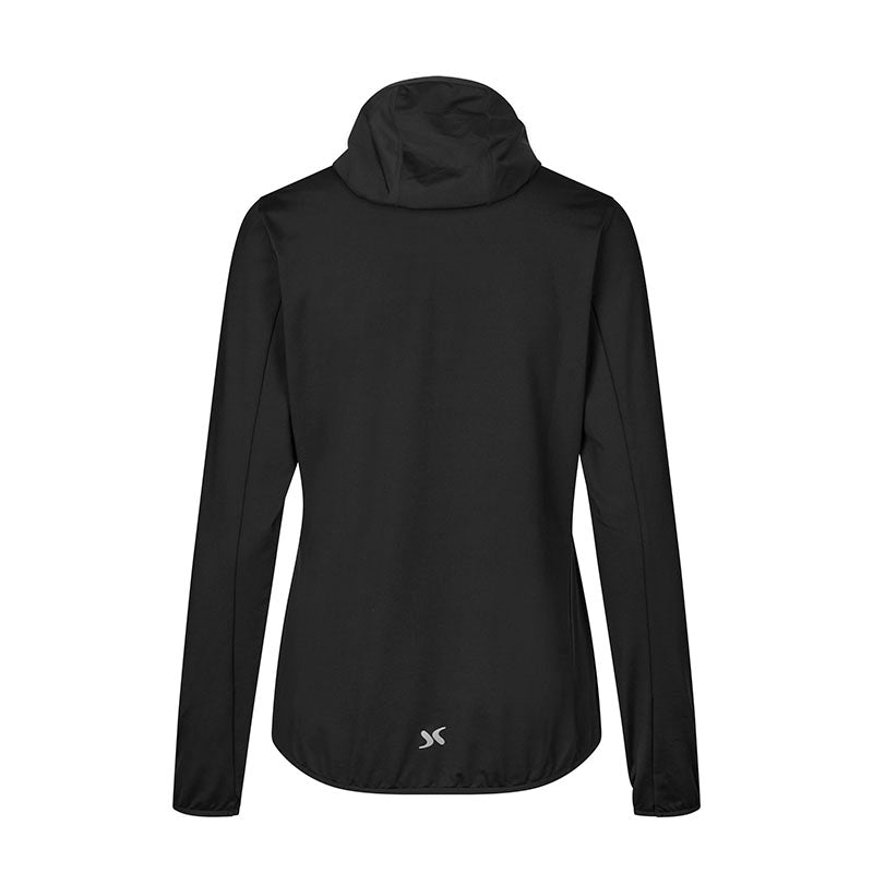 Stretch Hoodie Dame, Sort