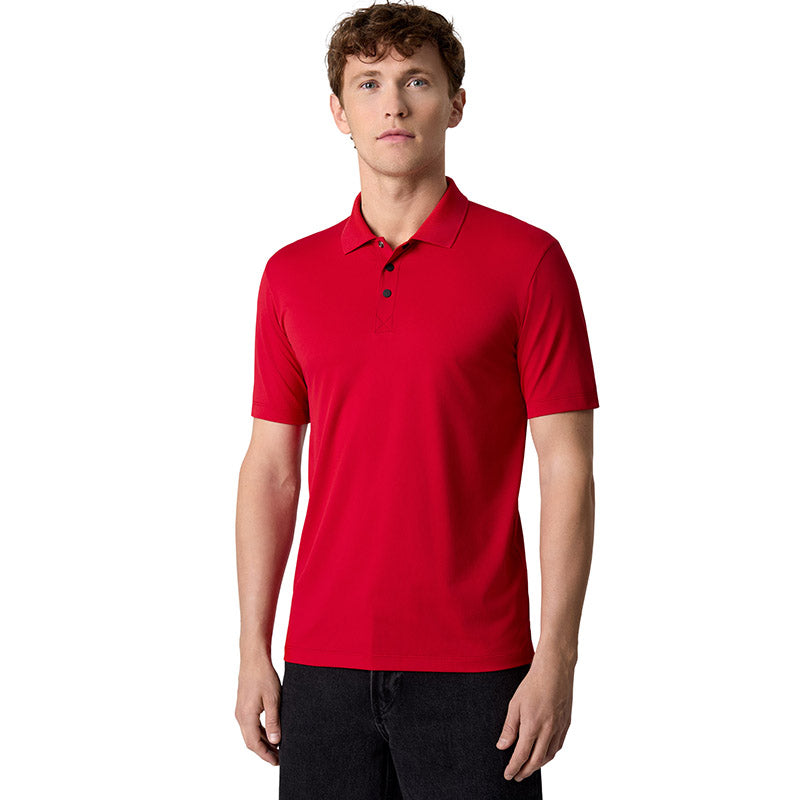 Active Poloshirt Herre, Rød