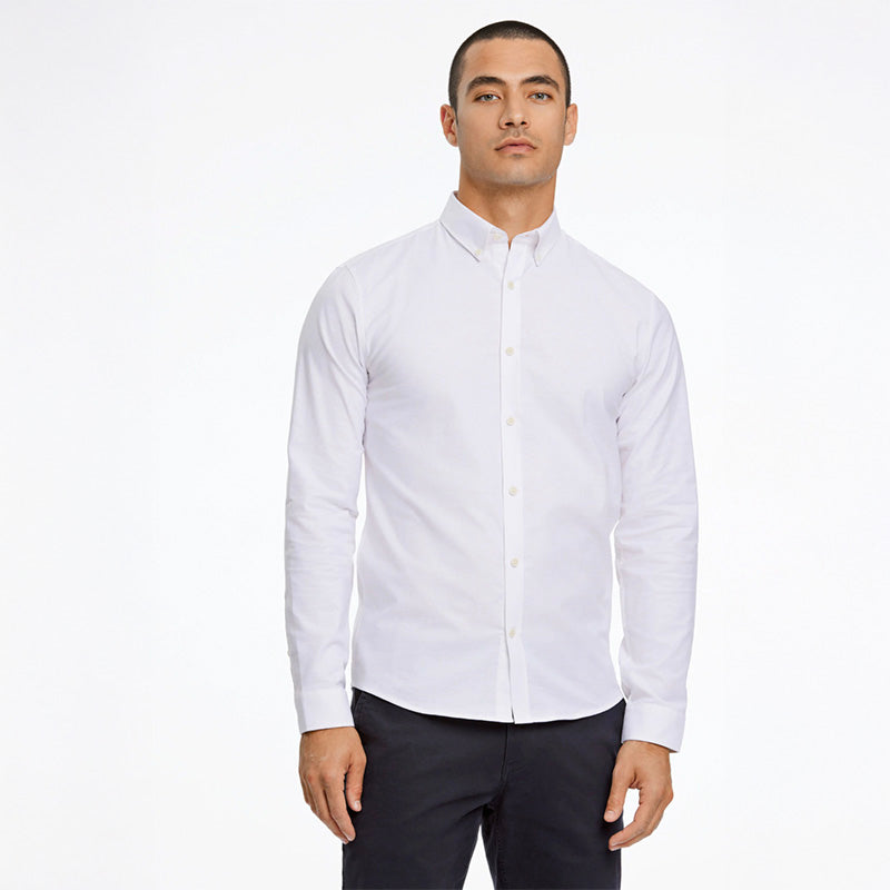 Oxford skjorte Slim Fit, Hvid