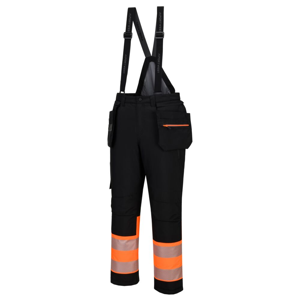 Hi-Vis Klasse 1 Vinteroverall, Sort/orange
