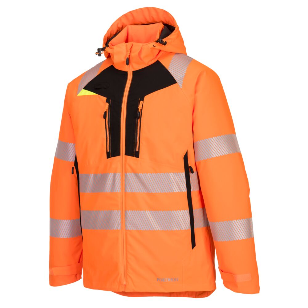 Hi-Vis Vinterjakke, Orange/Sort